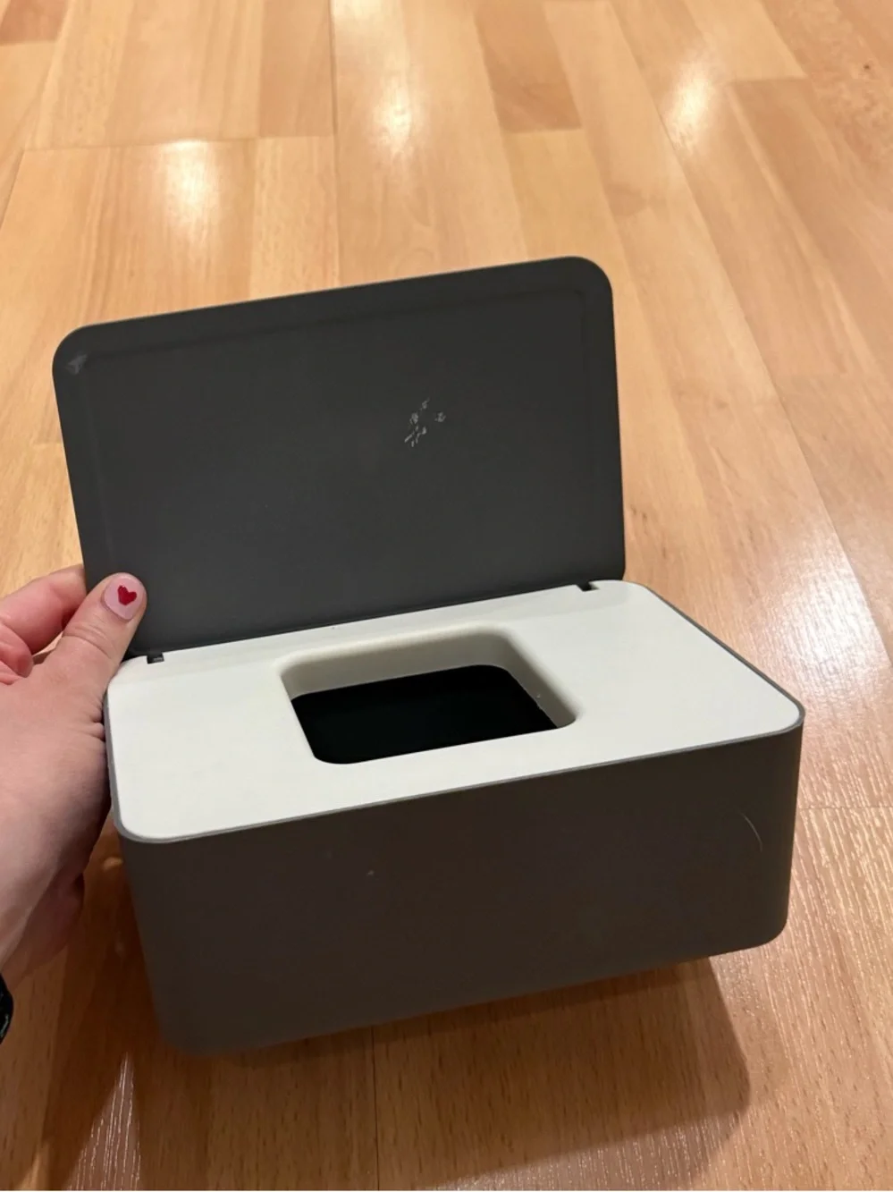 Minimal Matte grey Rectangular wet wipes Storage Box